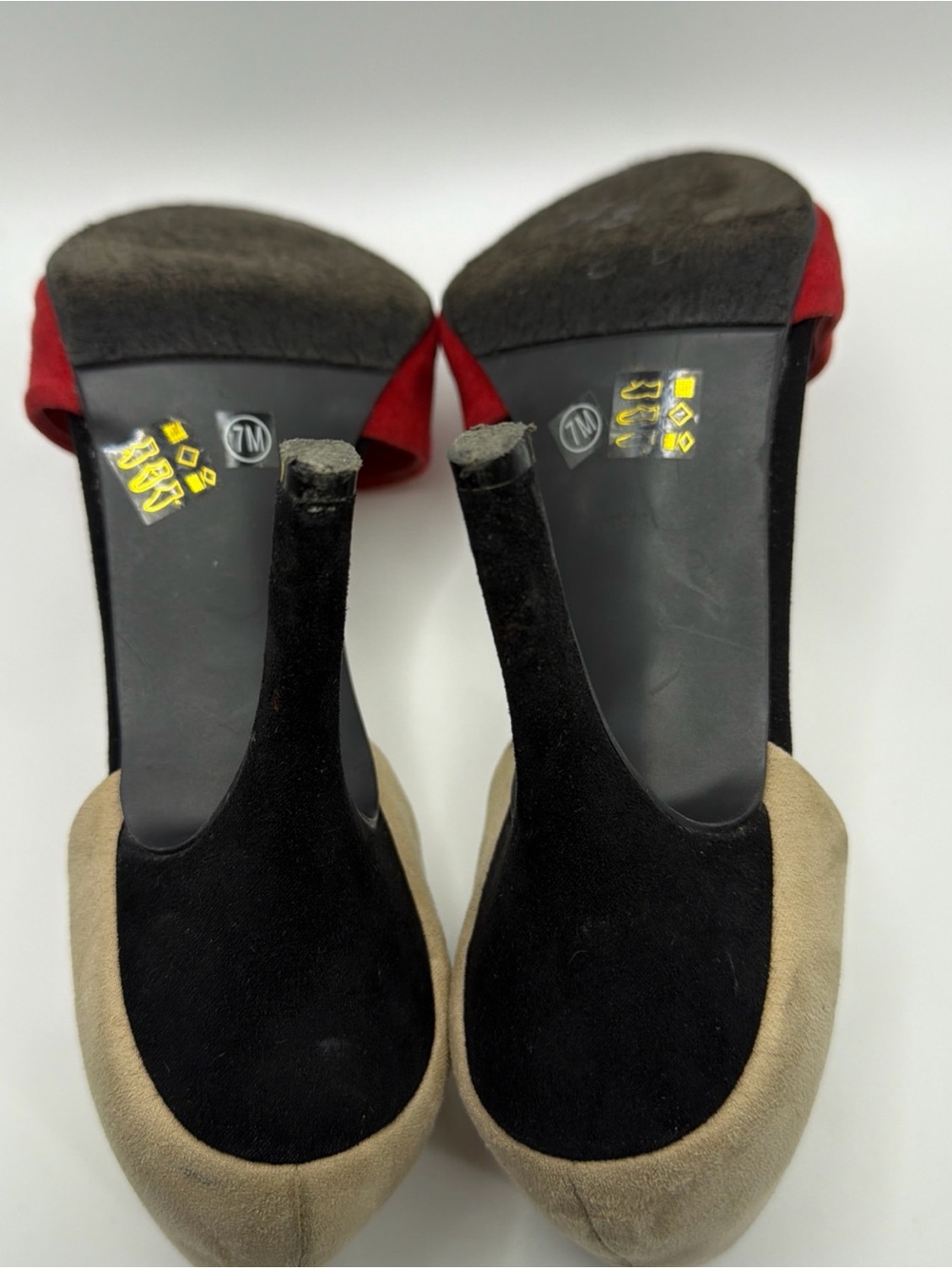 Chinese Laundry D'Orsay Suede Slip On Pumps Size 7 Red,tan Black - Picture 4 of 8